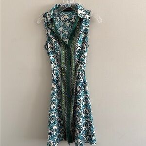 The Limited Sleeveless Dress in Blue and Green